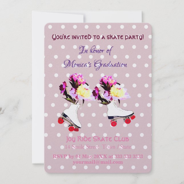 Graduation Invitation Skate Party (Front)