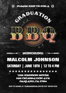 bbq graduation invitations zazzle