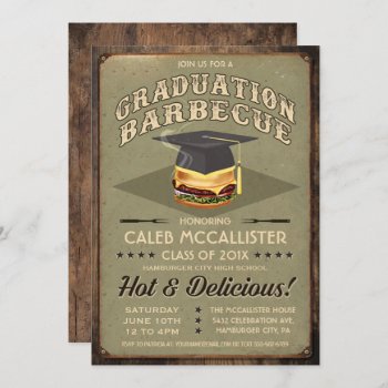 Graduation Invitations | Bbq Party by Anything_Goes at Zazzle