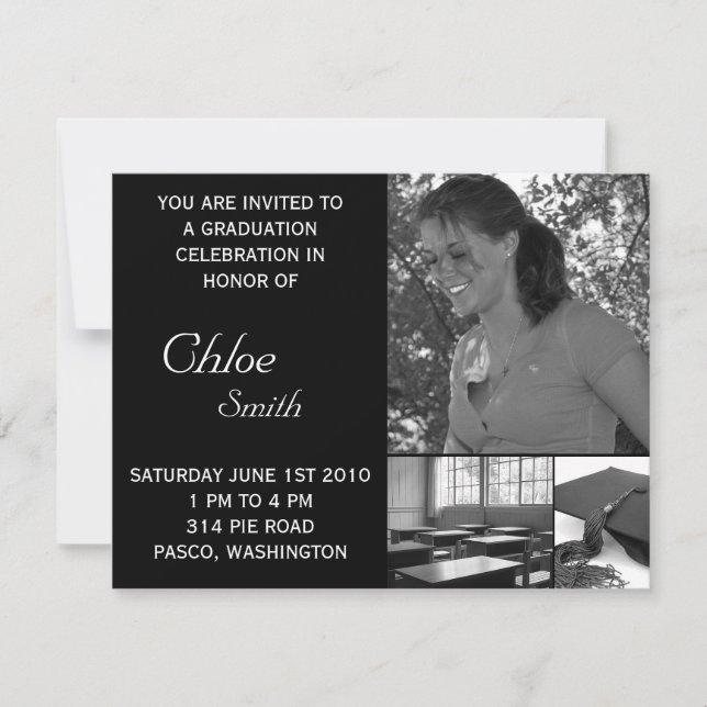 Graduation Invitations Cheap Customizable Photo (Front)