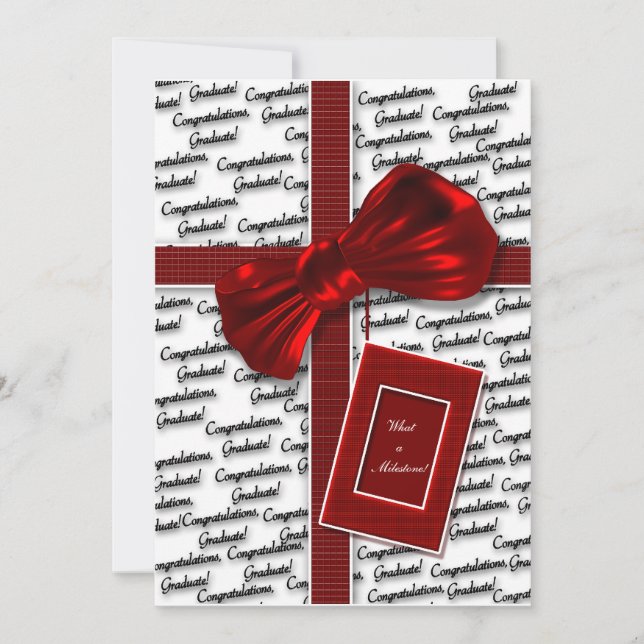 Graduation invitations - men womens graduate party (Front)