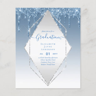 GRADUATION INVITES - Dripping Glitter Girly Glamor Flyer