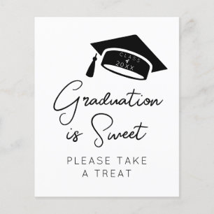 Graduation is Sweet Please Take A Treat Black Chic