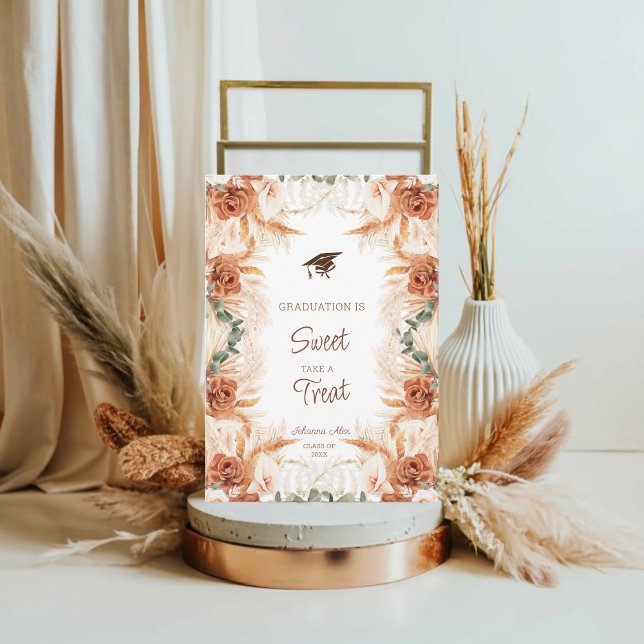 Graduation Is Sweet Take Treat Card ( Direct guests to the candy buffet with this chic card)
