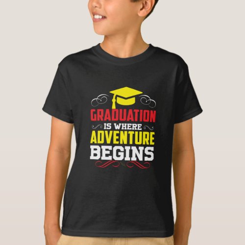 Graduation is where Adventure Begins T_Shirt