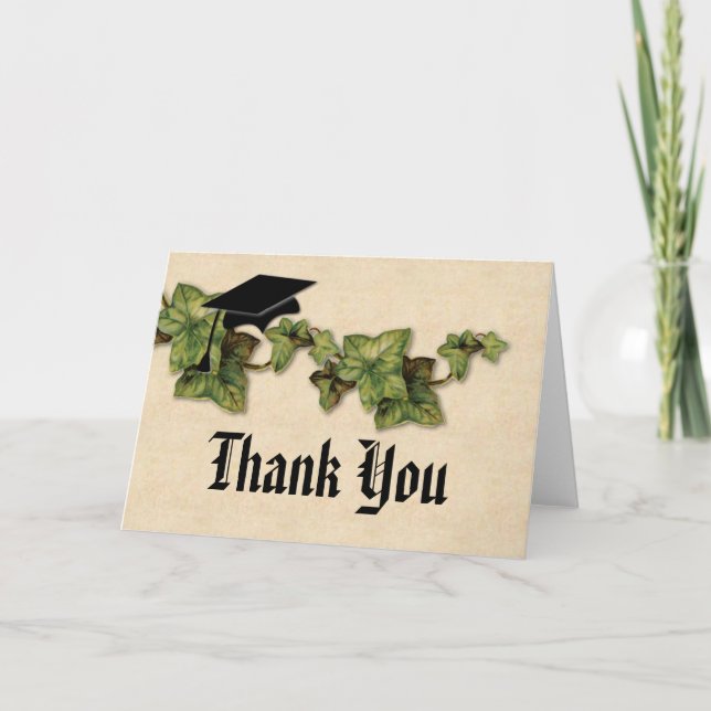 Graduation Ivy Thank You Card (Front)