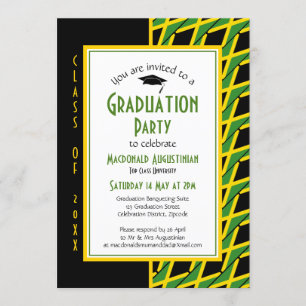 GRADUATION JAMAICA Jamaican Patriotic Invitation