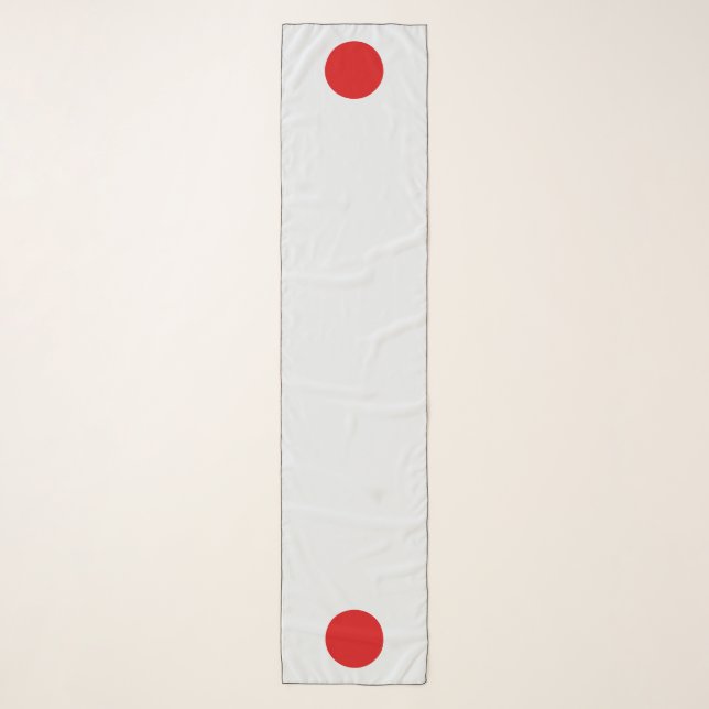 Graduation Japan Flag Scarf Stole Sash (Front)