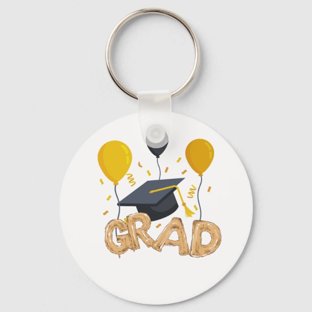 Graduation Joy Captured in a Dreamy Design Keychain (Front)