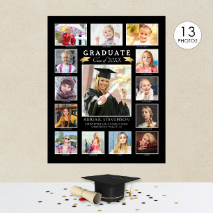 Graduation K-12 Photo Collage Graduate Keepsake Poster