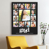 Graduation K–12 Photo Collage Modern Bold Black