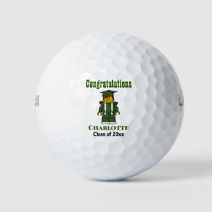 Graduation Keepsake Cute Graduate Golfer Golf Balls