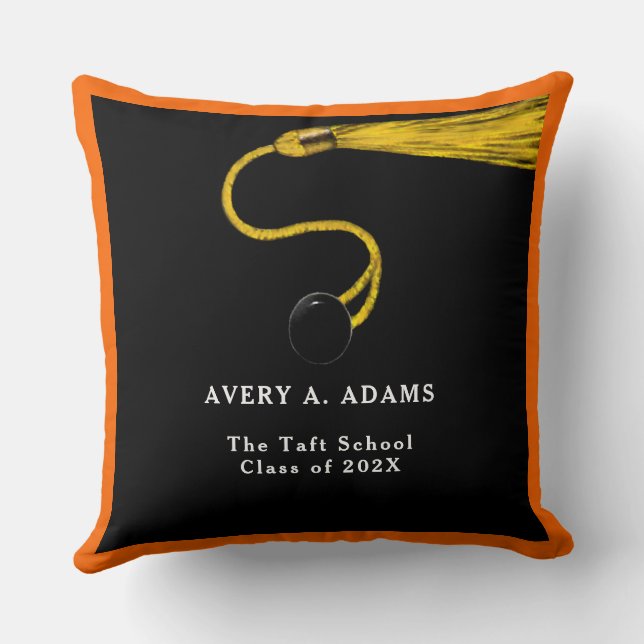 Graduation Keepsake Gift Throw Pillow (Back)