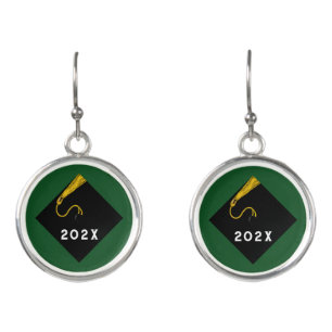 Graduation Keepsake Green Earrings