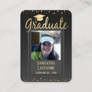 Graduation Keepsake Guest Card One Photo
