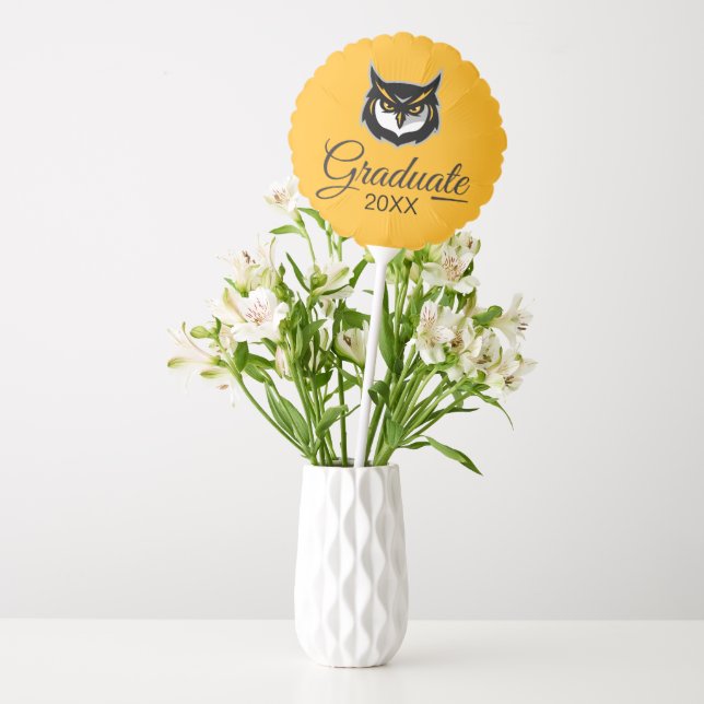 Graduation Kennesaw Owl Logo Balloon (Vase)