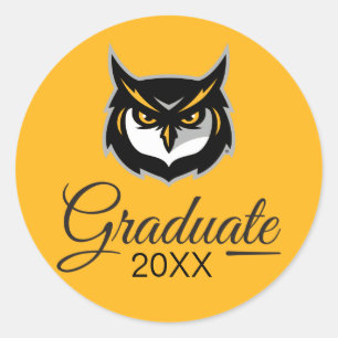 Graduation Kennesaw Owl Logo Classic Round Sticker