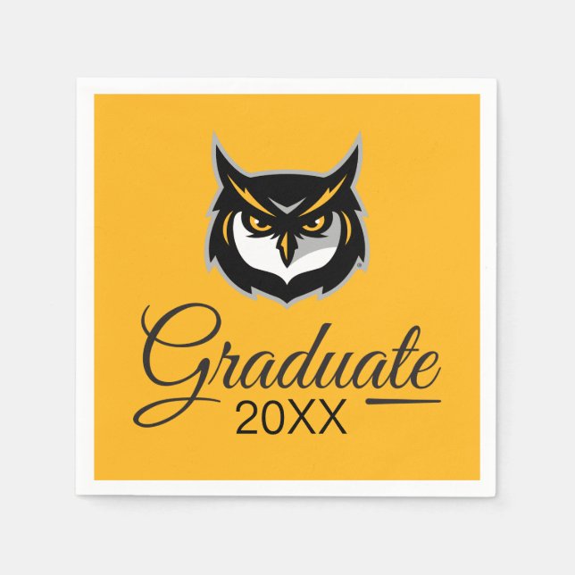 Graduation Kennesaw Owl Logo Napkins (Front)