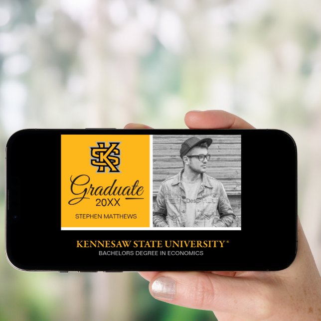 Graduation Kennesaw State Primary Mark Invitation (Front Digital)