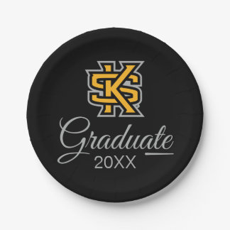 Graduation Kennesaw State Primary Mark Paper Plates