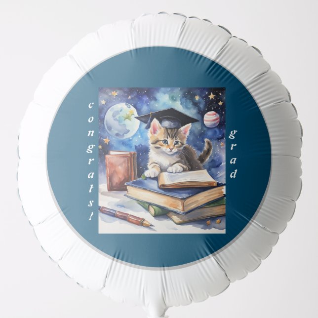 Graduation Kittens Lg Helium Balloon (Front)