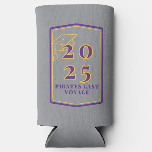Graduation Koozie - Grey (Front)