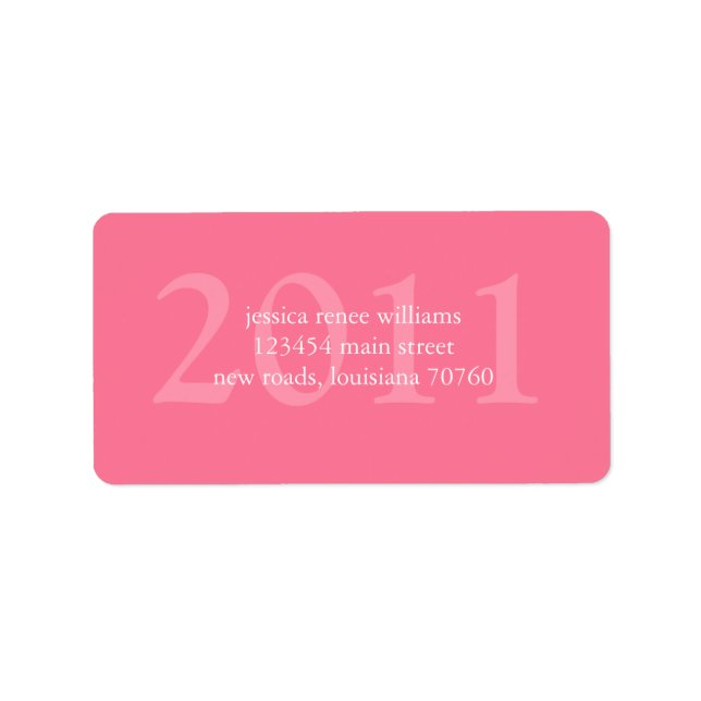 Graduation Label (Front)