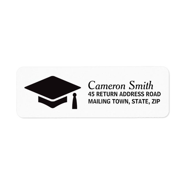 Graduation labels - custom color background (Front)