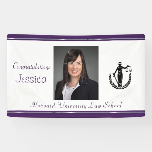 Graduation Law School Scales of Justice Banner