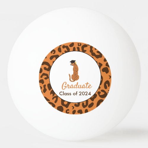 Graduation Leopard Ping Pong Ball