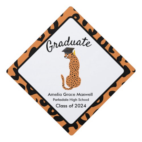 Graduation LeopardTassel Topper