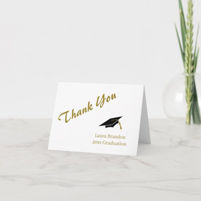 Graduation Letterpress Thank You Card (Front)