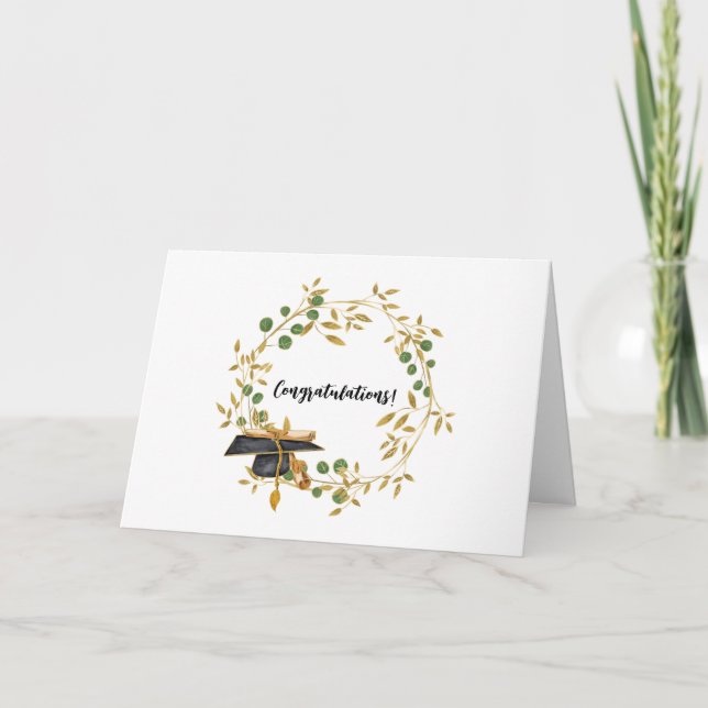 Graduation Letterpress Thank You Card (Front)