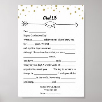 Graduation Lib Poster by TheArtyApples at Zazzle