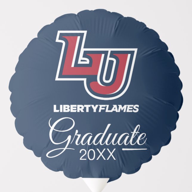 Graduation | Liberty Flames Letters Balloon (Front)