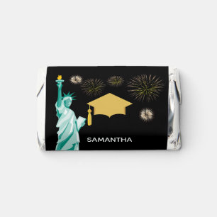 Graduation Liberty Image on Black Hershey's Miniatures
