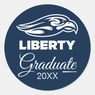 Graduation Liberty University Athletic Mark Classic Round Sticker