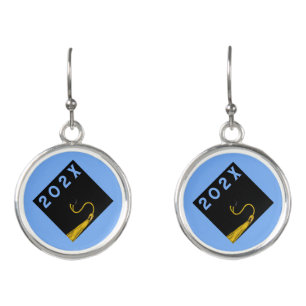 Graduation Light-blue Earrings
