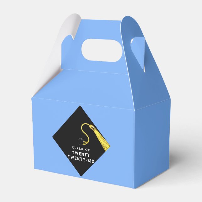 Graduation Light Blue Favor Boxes (Front Side)