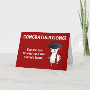Graduation Llama Card