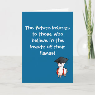 Graduation Llama Card