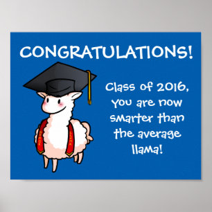 Graduation Llama Poster