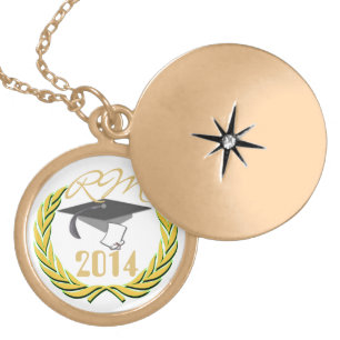 Graduation locket necklace