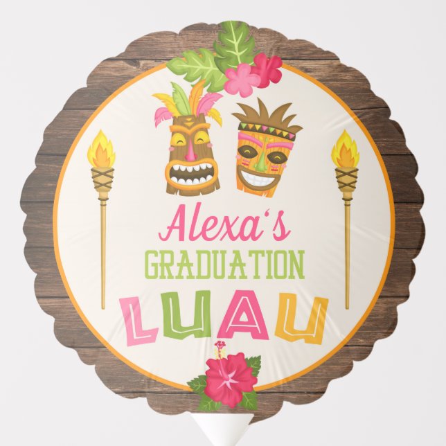 Graduation Luau Balloon - Girl (Front)