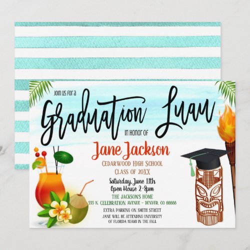 Graduation Luau Celebration Invitation