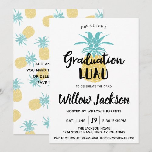 Graduation Luau Graduation Party Open House