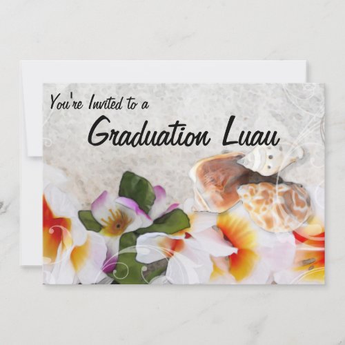 Graduation Luau Open House Custom Announcement