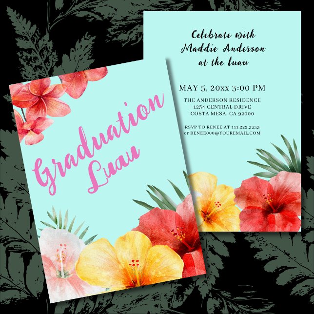 Graduation Luau Party Invitation (Creator Uploaded)