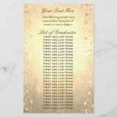 Graduation Luncheon Gold Confetti (Back)