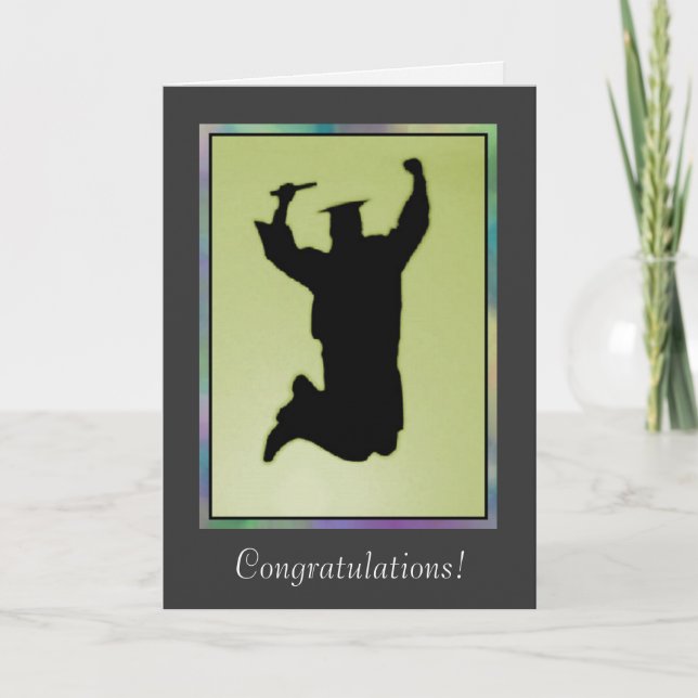 Graduation -Male Congrats on Accomplishment Card (Front)